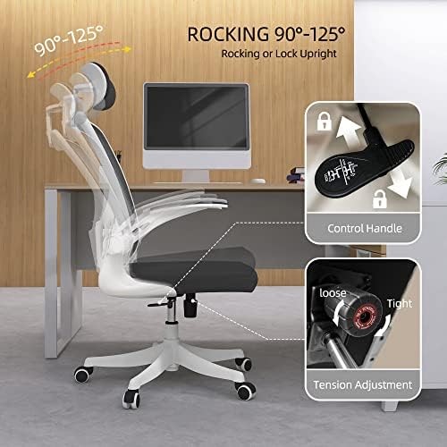 Office Chair Desk Chair with Adjustable Lumbar Support & Headrest