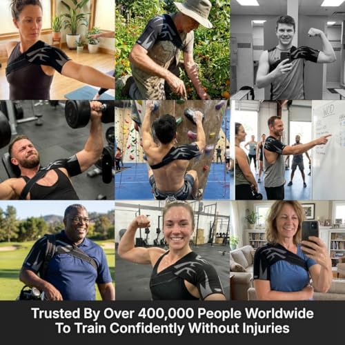 Anaconda Fightwear Shoulder Brace (Medium) -Rotator Cuff Compression Support with Gel Pad for Shock Absorption & Joint Health -Adjustable Fit for Left/Right Shoulder -Ideal for Athletes, Men and Women
