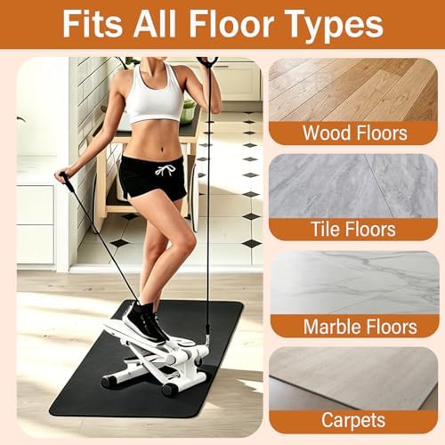 Under Desk Elliptical Mat 23.6" x 17", Non-Slip Mat for Stepper