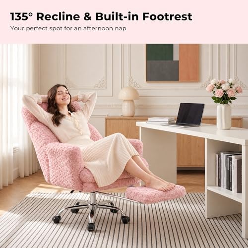 Big and Tall Office Chair with Foot Rest & Flip Armrests