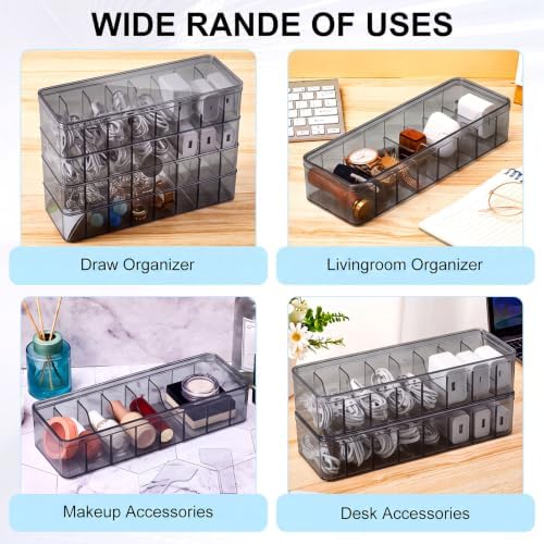 Tatuo Cord Organizer for Drawer Desktop, Gray, 4 Pack