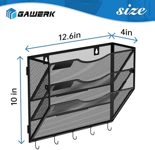Gawerk Hanging Wall File Organizer, 3 Tier