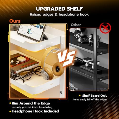 ARES WING 2-Tier 16 inch Clamp On Desk Shelf, Above or Under Desk Storage