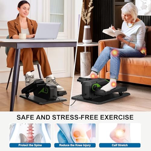 Under Desk Elliptical Leg Exerciser While Sitting for Seniors