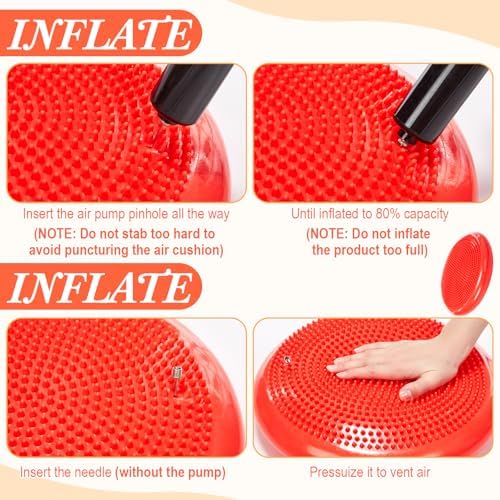 Libima 4 Pcs Wiggle Seat for Kids Inflated Wobble Cushion