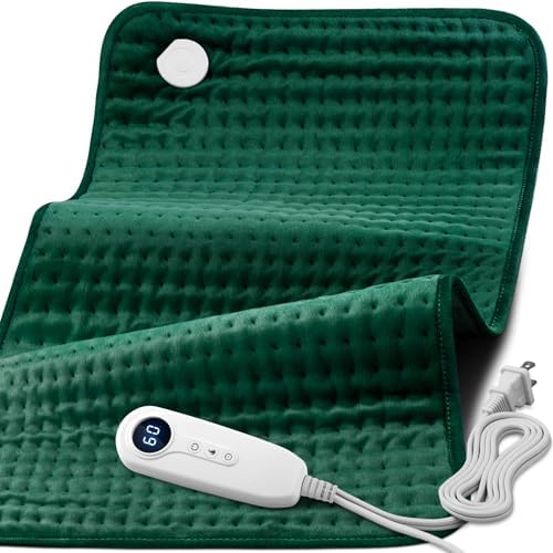 XXXL Heating Pad for Back Pain Relief & Period Cramps, Extra Large Electric Heating Pads for Women Legs Knee Feet Neck & Shoulders, 17”x33” Oversized Heat Pad with Timer, Gifts for Women Mom Men Dad