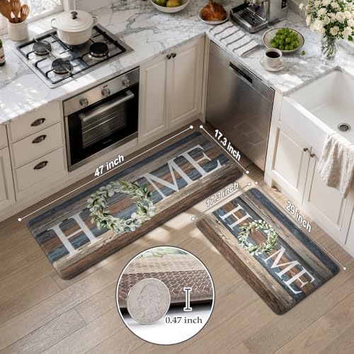 KIMODE Kitchen Mats 2PCS Cushioned Anti Fatigue Kitchen Mats for Floor