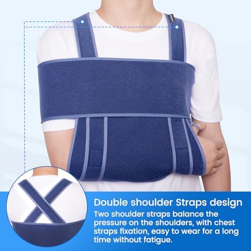 Velpeau Arm Sling for Sleep, Shoulder Immobilizer for Women & Men, Large
