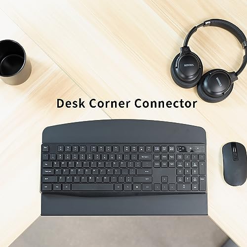VIVO Black 17 in Corner Desk Connector Platform, DESK-AC07S