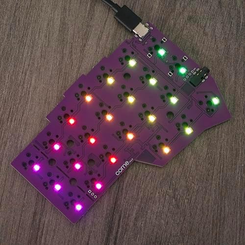 YMDK Split Keyboard Corne V4.1 46 Keys Ergonomic Hotswappable 40% Layout 3D PLA RGB QMK Vial All Key Programmable Mini Independent Gaming Keyboard Kit