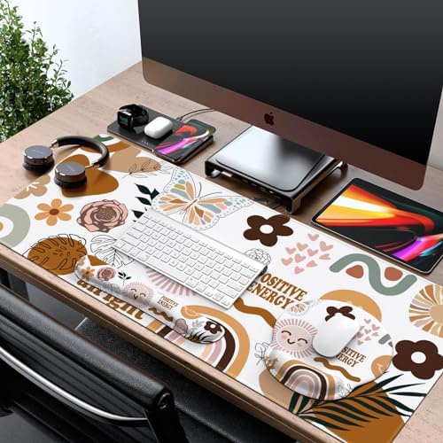 iCasso Sticker Keyboard Mat 35.4"x15.7", Desktop Mat for Workspace