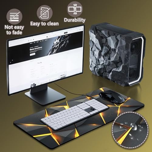 Mouse Pad Gaming - Desk Mat for Keyboard and Mouse - Large Mouse Pads for Desk, Gaming Mousepad with Non-Slip Base, Desks Pad (31.5" X 11.8") for Game, Office and Home