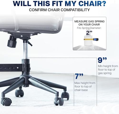 VIVO Black Retrofit Footrest for Office Chair, Chair-REST1