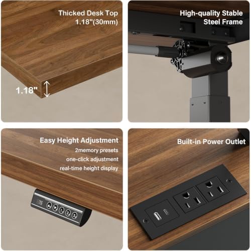 ModernMate 71" L Shaped Executive Standing Desk with 4 Drawers