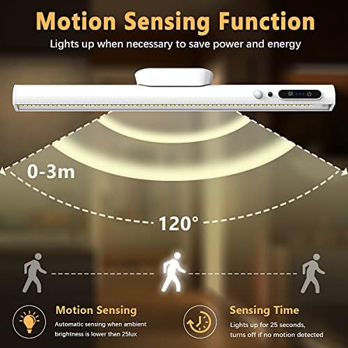 Hapfish Motion Sensor LED Light Bar Indoor,Under Cabinet Lighting Wireless