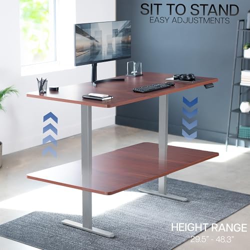 VIVO Dark Walnut 71 x 36 in Standing Desk, DESK-KIT-E2G7D-36