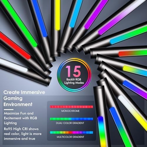 Quntis RGB Monitor Light Bar with Remote, Flat Curved & Ultrawide Fits
