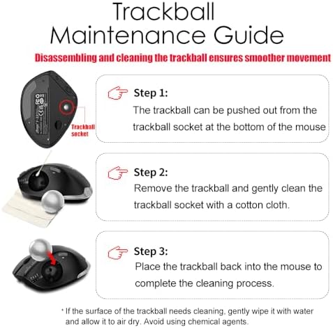 zelotes Trackball Mouse,Rechargeable Wireless Bluetooth Mouse,4800 DPI (5-Level Adjustable), Dual Mode (BT 5.0/3.0 + 2.4G USB Receiver),LED Lighting,Ergonomic Design,for Laptop, PC, Pad (Black)