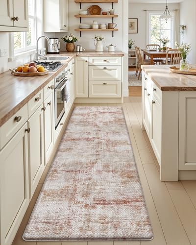 DEXI Kitchen Floor Mats Cushioned Anti Fatigue Runner Rug 23x86 Red