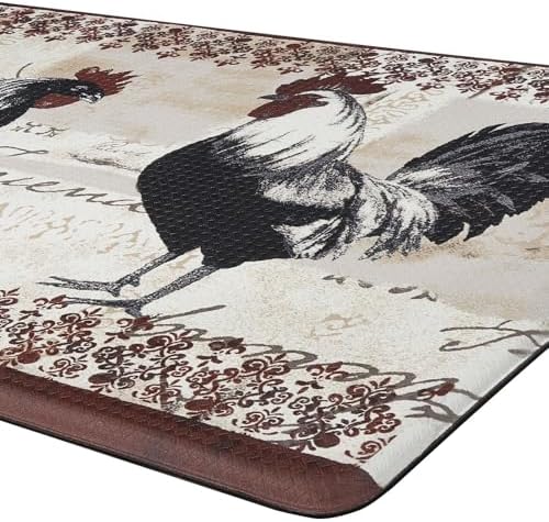 Anti-Fatigue Floor Comfort Mat, 18 x 30 in, Rooster, Waterproof, Non-Slip