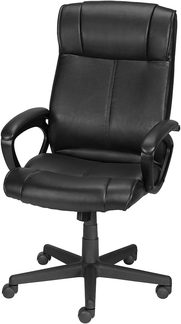 STAPLES Executive Office Chair, Luxura, High Back, Black