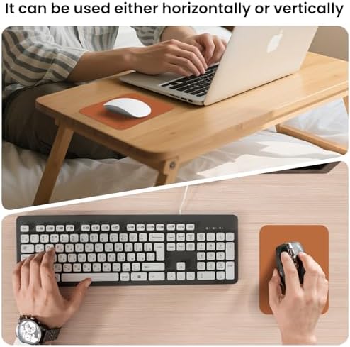 Small Mouse Pad 6 x 8 Inch, Horizontal and Vertical Flexible use. Great for Traveling, Wireless laptops, Keyboard Trays, Offices, etc. (Brown)