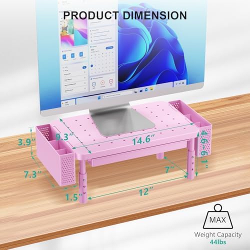 WALI Computer Monitor Stand with Storage and Pen Holder