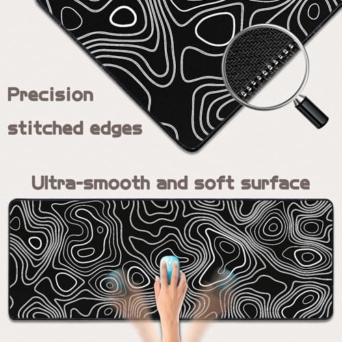 Mouse Pad Gaming - Desk Mat for Keyboard and Mouse - Large Mouse Pads for Desk, Gaming Mousepad with Non-Slip Base, Desks Pad (31.5" X 11.8") for Game, Office and Home