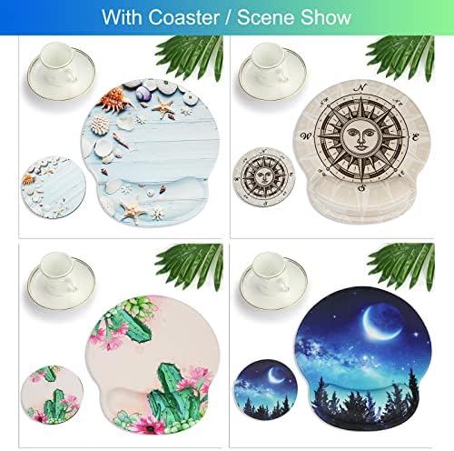 Ergonomic Mouse Pad with Wrist Rest Support,Gel Mouse Pads for Desk