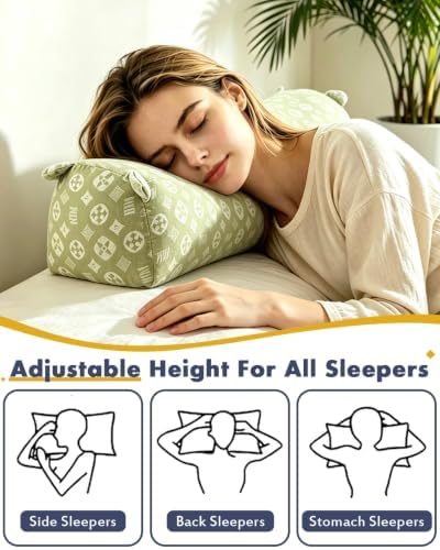 Buckwheat Cervical Neck Pillow Adjustable Hard Roll Pillow for Neck Relief