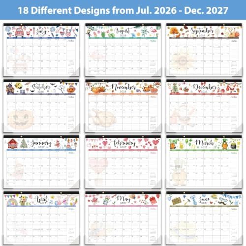 2027 Desk Calendar, Desk/Wall Calendar 2027, 17" x 12"
