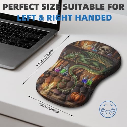 Ergonomic Mouse Pad with Wrist Rest, Memory Foam Wrist Support,Massage Bump