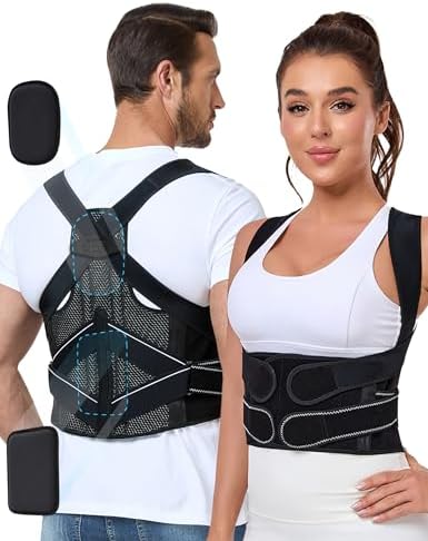 Posture Corrector, Bionic System Back Brace, Dual 3D Pads