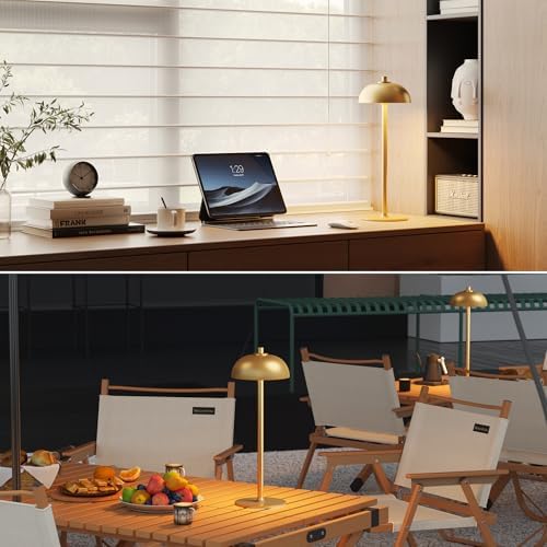 2 Pack Cordless Table Lamp Rechargeable, 5000mAh Battery Table Light