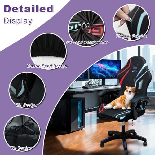Gaming Chair Covers, 3D Printing One-piece Fit Cat Scratch Proof
