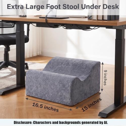 Foot Rest for Under Desk at Work, Soft Ergonomic Footrest,