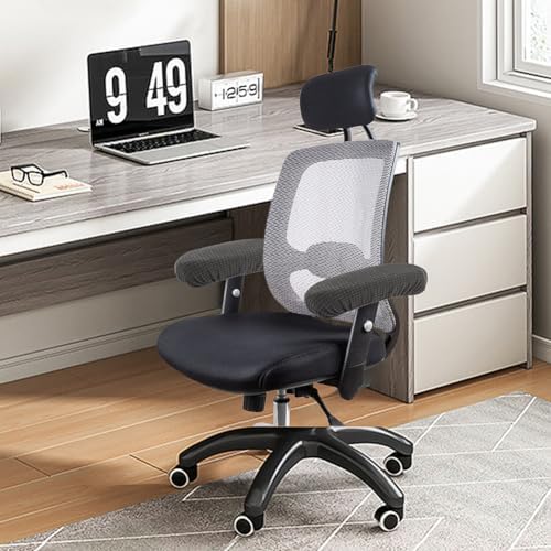 Kakalote Stretchable Office Chair Armrest Covers, 1Pairs Removable Arm Rest Slipcovers Elastic Arm Covers Protectors for Office, Desk, Gaming Chairs(Dark Grey-No Padding)