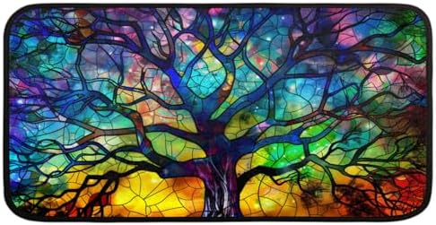 Kitchen Mats, Glass Tree Kitchen Rugs, Cushioned Anti Fatigue Kitchen Mats, Non-Slip Standing Desk Mat, Absorbent Kitchen Rug for Floor, Kitchen, Office, Sink, 20"×39"