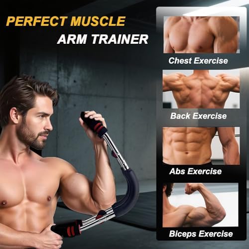 Twister Arm Trainer,Adjustable 6 Resistance Levels (45-130 lbs) Chest , Portable Chest & Arm Workout Equipment with High-Tensile Steel Spring for Forearm, Triceps, Power Twist Training