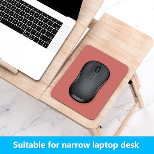 Dapesuom Small Mouse Pad, 6 x 8 Inch Thick Rubber Premium-Textured Non-Slip Portable & Washable Mini Mouse Mat for Women Men Wireless Laptops Keyboard Tray Gaming Computer Office Travel, Indian Red