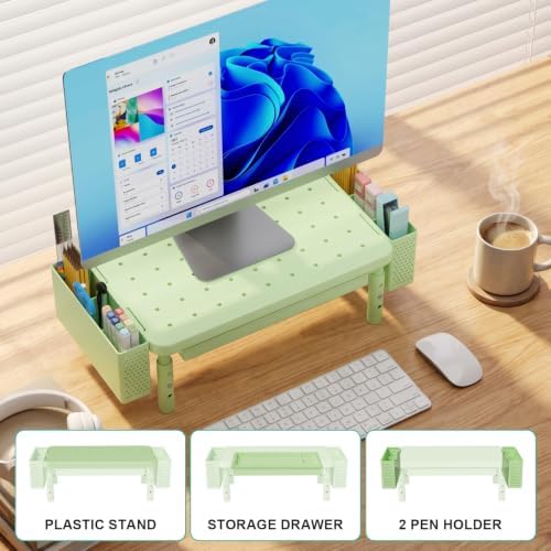 WALI Computer Monitor Stand with Storage and Pen Holder