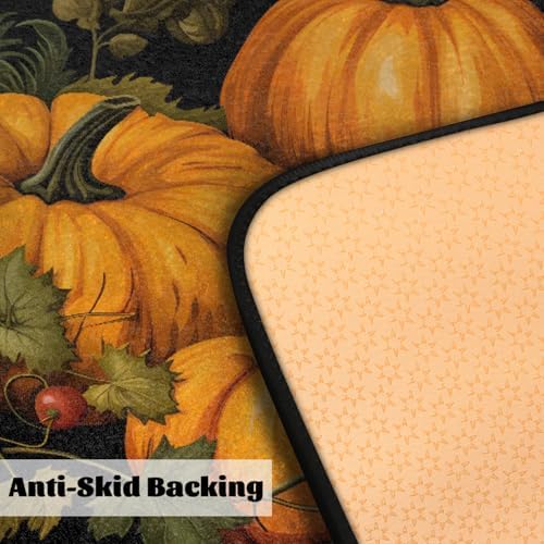 Kitchen Mats, Pumpkin Pattern Kitchen Rugs, Cushioned Anti Fatigue Kitchen Mats, Non-Slip Standing Desk Mat, Absorbent Kitchen Rug for Floor, Kitchen, Office, Sink, 20"×39"