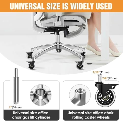 Office Chair Base Replacement (3300 lbs) - Heavy Duty Alloy, Universal Fit