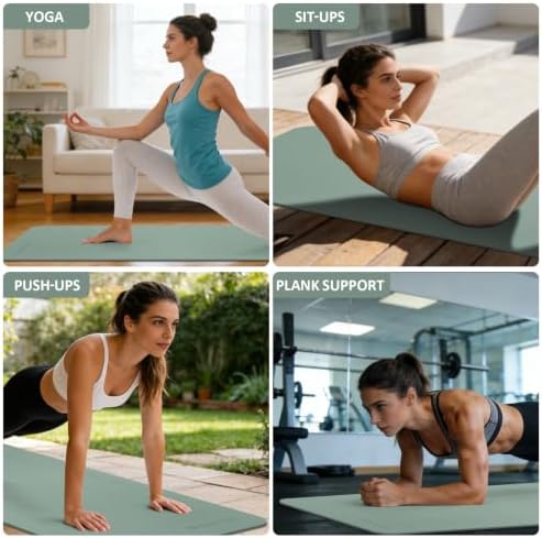 Gruper Yoga Mat Non Slip, Anti-Tear Workout Mat with Carrying Strap and Bag