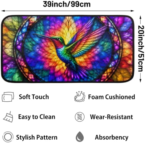 Hummingbird Kitchen Mats Cushioned Anti Fatigue Kitchen Rugs Non-Slip B-6