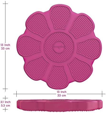 Shaped Wiggle Seats by Bouncyband – Red Flower, 13”x13”x2.2”– Inflatable