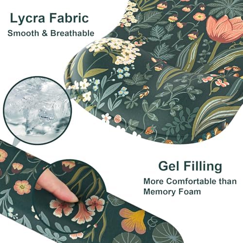 Ergonomic Mouse Pad with Wrist Rest and Keyboard Wrist Rest, Gel Mousepad