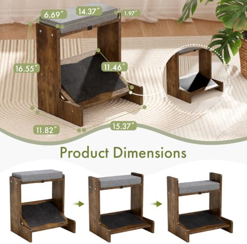 Adjustable Double Step Foot Rest Under Desk