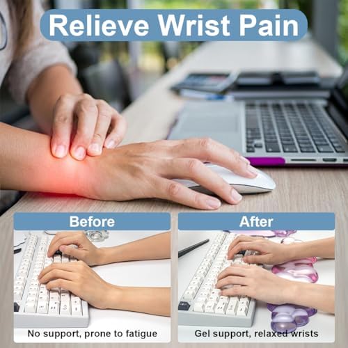 Sumgsn Cloud Keyboard Wrist Rest, Ergonomic Gel Wrist Support Pad for Desk