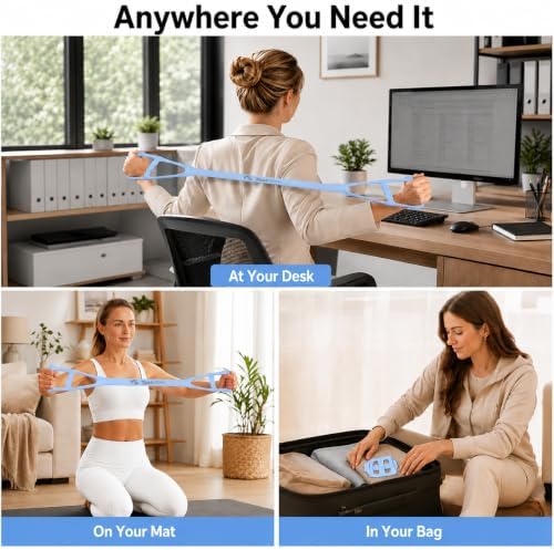 Silicone Figure 8 Resistance Band with Handles, 20/22/25 lb